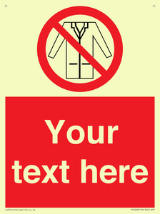 Custom No Lab Coats Sign